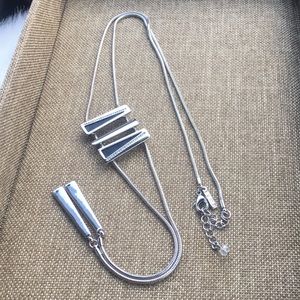 White House Black Market Silver/Black Necklace